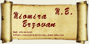 Miomira Brzovan vizit kartica